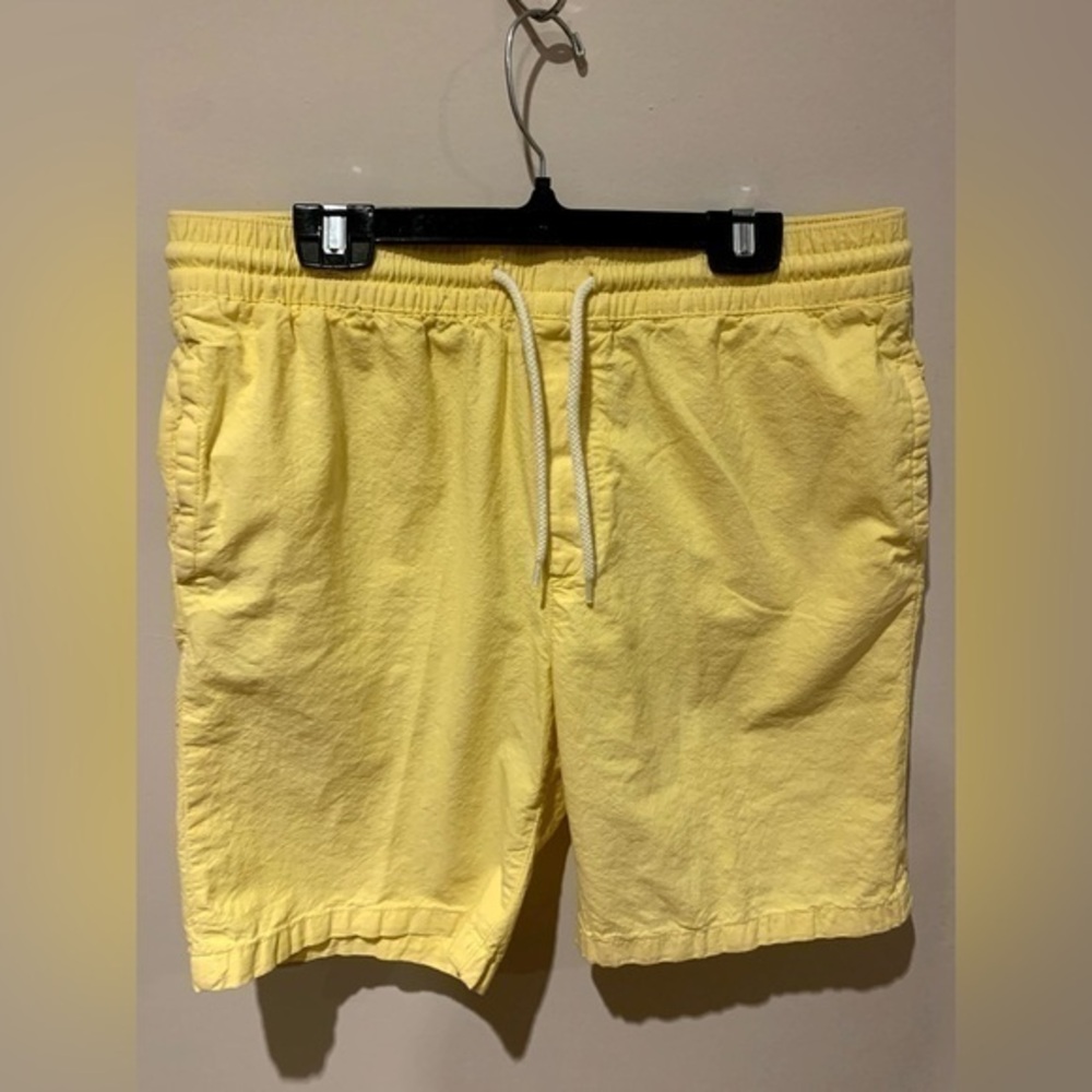 H&M L.O.G.G. Yellow Drawstring Elastic-Waist Shorts - Size M